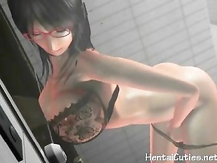 Anime teen in sexy lingerie masturbating - 5 min
