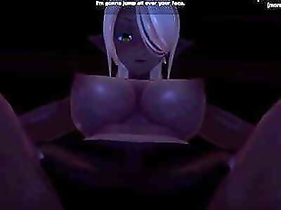 [1080p60fps]Hot anime elf teen gets a gorgeous..